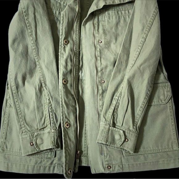 Madewell Olive Green Passage Jacket safari Utility Full-Zip Drawstring Womens XS - Picture 6 of 7